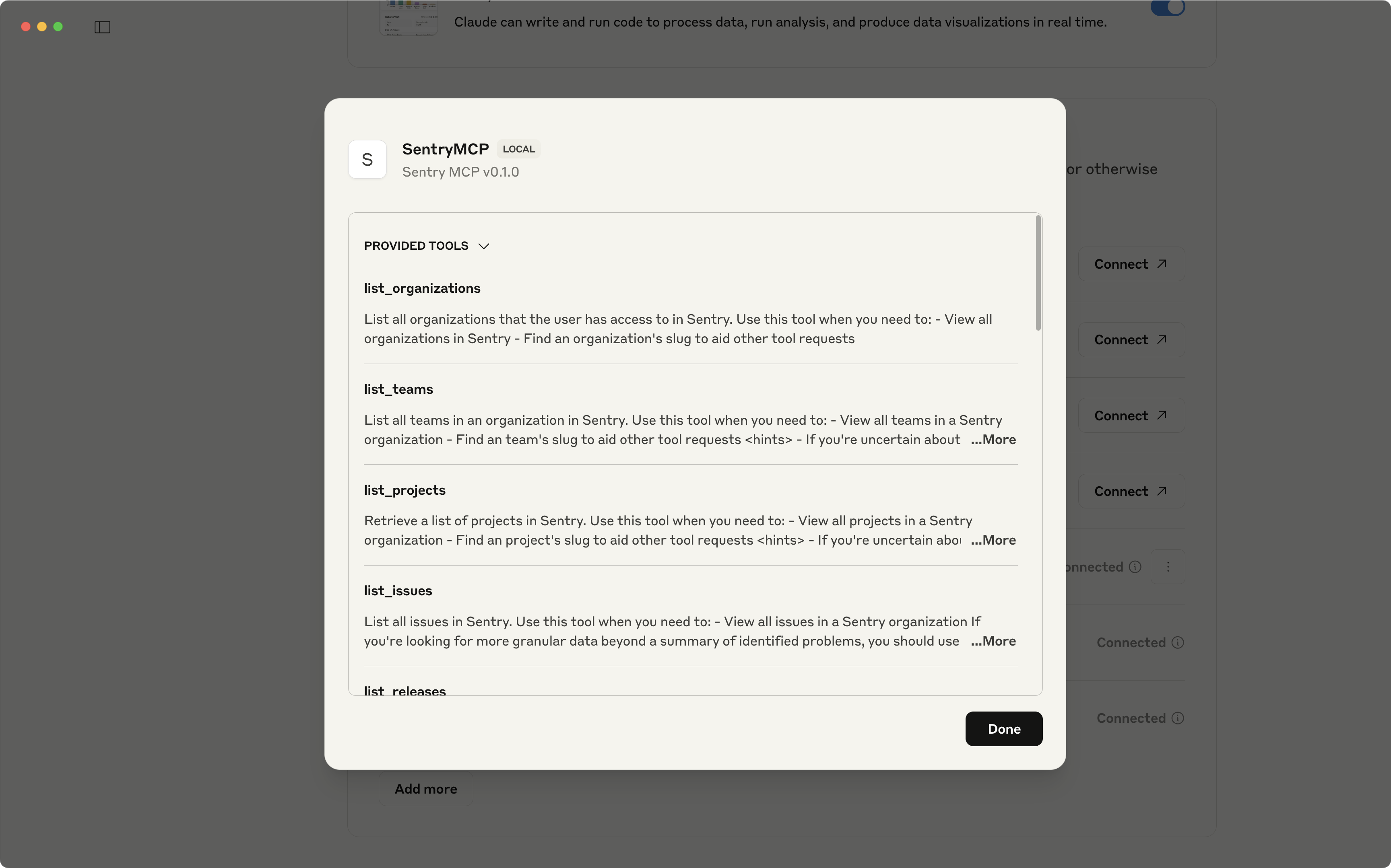 Available Sentry MCP Tools